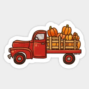 Pickup A Pumpkin! (Red Version) Sticker